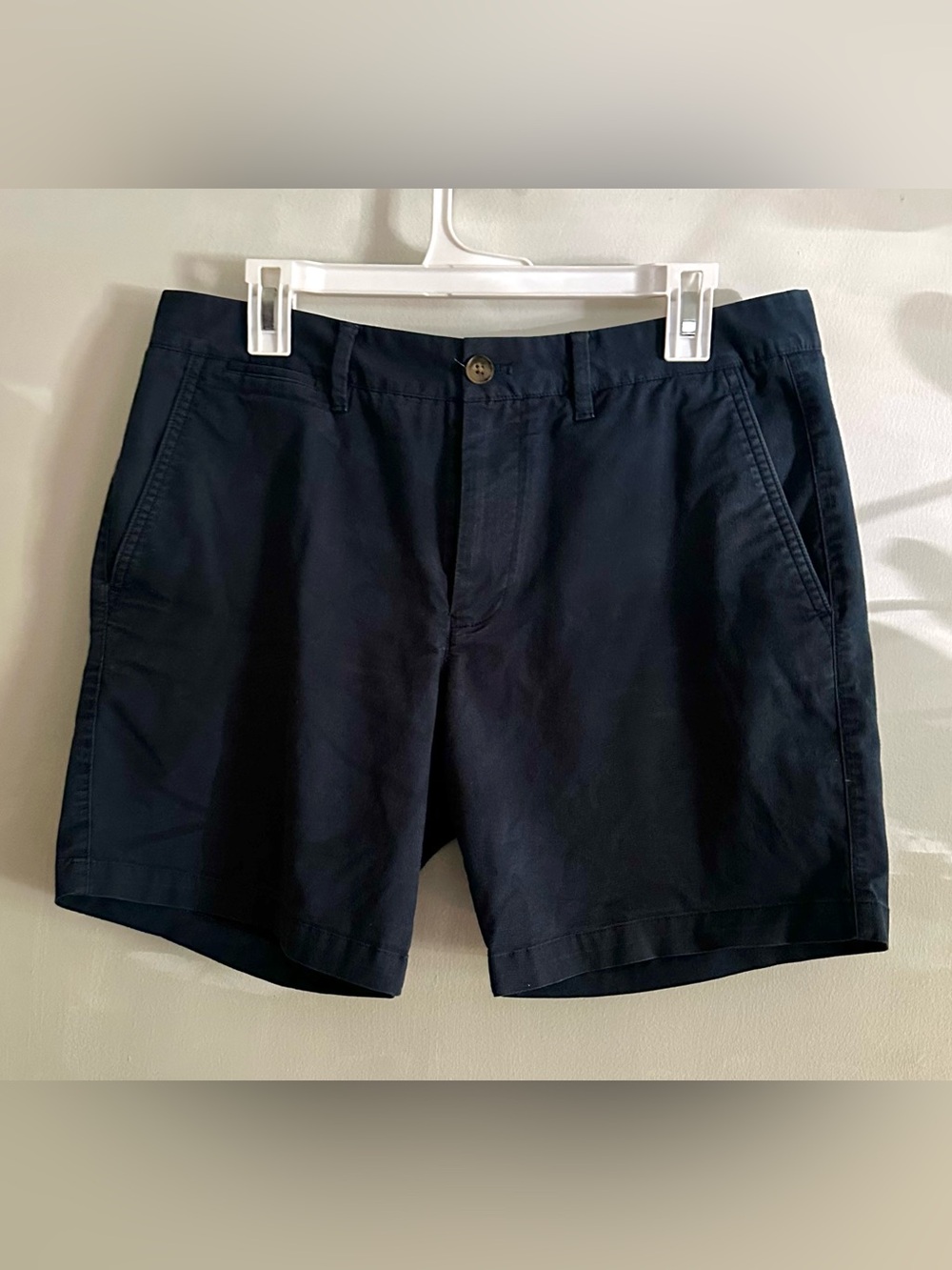 Bonobos Standard Chino Shorts Navy 7” Inseam Mens Size 33 Casual Flat Front